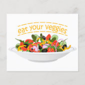 Iss Your Veggies Zitat frisch Salat Mix Schüssel g (Rückseite)