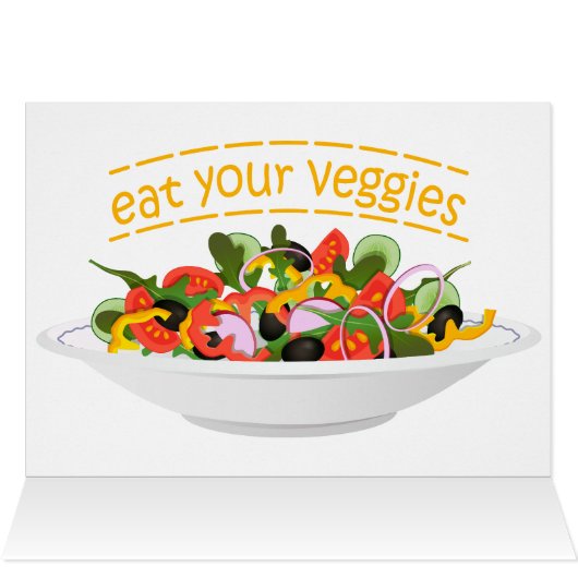 Iss Your Veggies Zitat frisch Salat Mix Schüssel g (Innenansicht Horizontal (Oben))
