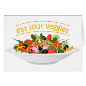Iss Your Veggies Zitat frisch Salat Mix Schüssel g (Vorderseite (Horizontal))