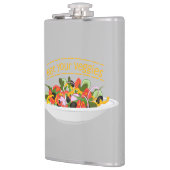 Iss Your Veggies Zitat frisch Salat Mix Schüssel g Flachmann (Links)
