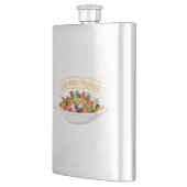 Iss Your Veggies Zitat frisch Salat Mix Schüssel g Flachmann (Links)