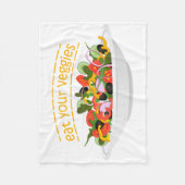 Iss Your Veggies Zitat frisch Salat Mix Schüssel g Fleecedecke (Vorderseite)