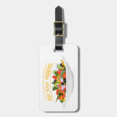 Iss Your Veggies Zitat frisch Salat Mix Schüssel g Gepäckanhänger (Vorderseite vertikal)