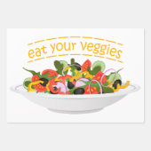 Iss Your Veggies Zitat frisch Salat Mix Schüssel g Geschenkpapier Set (Vorderseite 3)