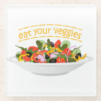 Iss Your Veggies Zitat frisch Salat Mix Schüssel g