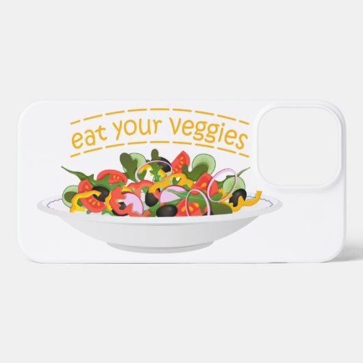 Iss Your Veggies Zitat frisch Salat Mix Schüssel g iPhone Hülle (Rückseite (Horizontal))