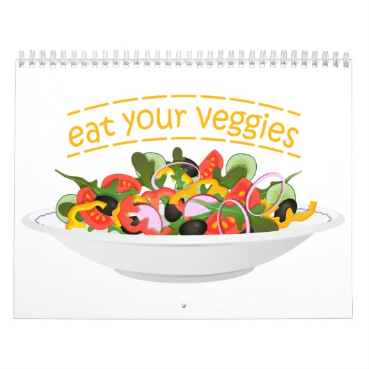 Iss Your Veggies Zitat frisch Salat Mix Schüssel g Kalender (Titelbild)