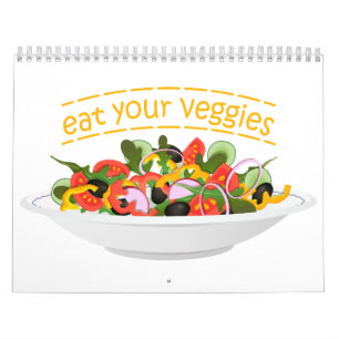 Iss Your Veggies Zitat frisch Salat Mix Schüssel g Kalender