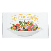 Iss Your Veggies Zitat frisch Salat Mix Schüssel g Kissenbezug (Rückseite)