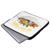 Iss Your Veggies Zitat frisch Salat Mix Schüssel g Laptopschutzhülle (Vorne Knopf)