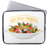 Iss Your Veggies Zitat frisch Salat Mix Schüssel g Laptopschutzhülle (Vorderseite)