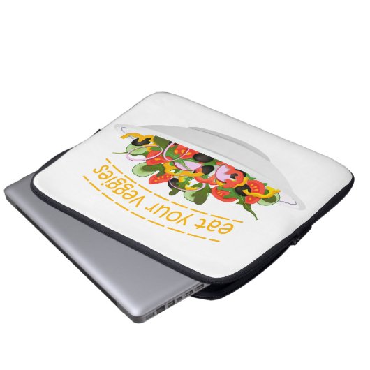 Iss Your Veggies Zitat frisch Salat Mix Schüssel g Laptopschutzhülle (Vorne Knopf)