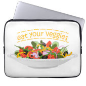 Iss Your Veggies Zitat frisch Salat Mix Schüssel g Laptopschutzhülle (Vorderseite)