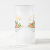 Iss Your Veggies Zitat frisch Salat Mix Schüssel g Mattglas Bierglas (Mittel)