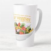 Iss Your Veggies Zitat frisch Salat Mix Schüssel g Milchtasse (Rechte Ecke)