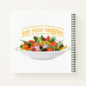 Iss Your Veggies Zitat frisch Salat Mix Schüssel g Notizblock (Rückseite)