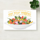Iss Your Veggies Zitat frisch Salat Mix Schüssel g Post-it Klebezettel (Büro)