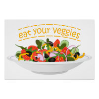 Iss Your Veggies Zitat frisch Salat Mix Schüssel g