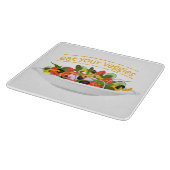 Iss Your Veggies Zitat frisch Salat Mix Schüssel g Schneidebrett (Ecke)