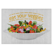 Iss Your Veggies Zitat frisch Salat Mix Schüssel g Schneidebrett (Vorderseite)