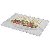Iss Your Veggies Zitat frisch Salat Mix Schüssel g Schneidebrett (Ecke)