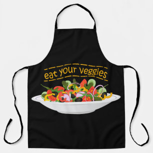 Iss Your Veggies Zitat frisch Salat Mix Schüssel g Schürze