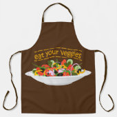 Iss Your Veggies Zitat frisch Salat Mix Schüssel g Schürze (Vorderseite)