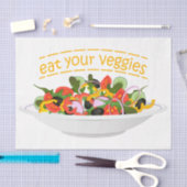 Iss Your Veggies Zitat frisch Salat Mix Schüssel g Seidenpapier (Handwerk)