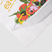 Iss Your Veggies Zitat frisch Salat Mix Schüssel g Seidenpapier (Ausschnitt)