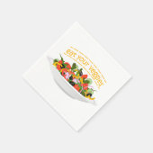 Iss Your Veggies Zitat frisch Salat Mix Schüssel g Serviette (Ecke)