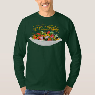 Iss Your Veggies Zitat frisch Salat Mix Schüssel g T-Shirt