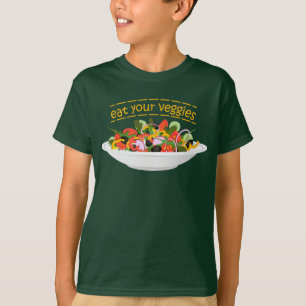 Iss Your Veggies Zitat frisch Salat Mix Schüssel g T-Shirt