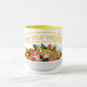 Iss Your Veggies Zitat frisch Salat Mix Schüssel g Tasse (Zentrum)