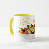Iss Your Veggies Zitat frisch Salat Mix Schüssel g Tasse (Vorderseite Links)