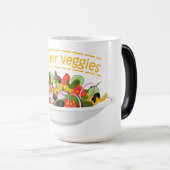 Iss Your Veggies Zitat frisch Salat Mix Schüssel g Verwandlungstasse (VorderseiteRechts)