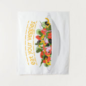 Iss Your Veggies Zitat frisch Salat Mix Schüssel g Wandteppich (Vorderseite)