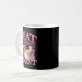 Iss Zement Funny Cat Meme Internet Memes Grafik Kaffeetasse (Vorderseite Links)