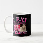 Iss Zement Funny Cat Meme Internet Memes Grafik Kaffeetasse (Links)