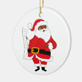 Issa Black Santa Keramik Ornament (Links)