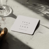 ISSA Minimalist Square Papier-Getränkeuntersetzer Rechteckiger Pappuntersetzer