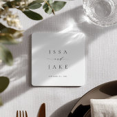 ISSA Minimalist Square Papier-Getränkeuntersetzer Rechteckiger Pappuntersetzer