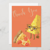 Issa Pizza Danke-Karte Einladung (Vorne/Hinten)