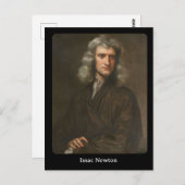 Issac Newton Postkarte (Vorne/Hinten)