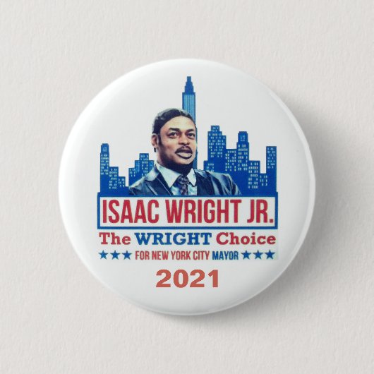 Issac Wright Jr NYC Mayor 2021 Button (Vorderseite)