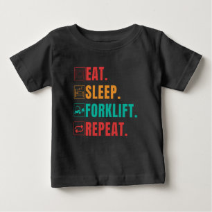 ISSEN SCHLAFEN GABELSTAPLER WIEDERHOLEN - GABELSTA BABY T-SHIRT