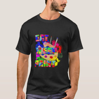 Issen Schlafen Malen Wiederholen T-Shirt