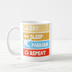 Issen Schlafen Parkour Wiederholen Freerunning Par Kaffeetasse