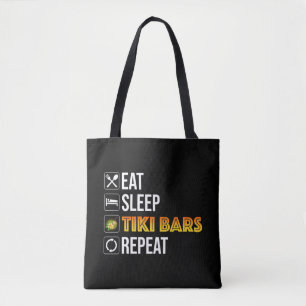 Issen. Schlafen. Tiki Bars. Wiederholen Tasche