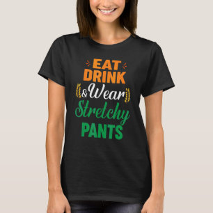 Issen Trinken Tragen Dehnbare Hosen Herbst Herbst T-Shirt