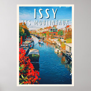 Issy Les Moulineaux Foto Vintage Poster
